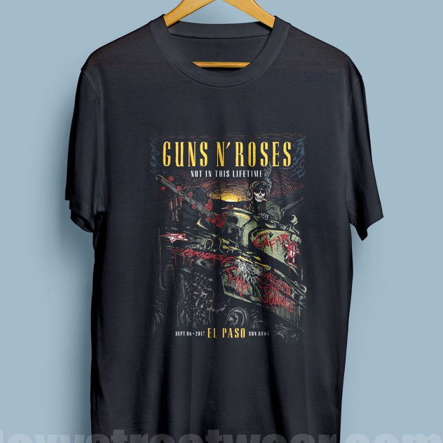 Roxy Kaos Band GUNS N' ROSES Poster Tur Konser EL PASO TEXAS Full Katun 24s