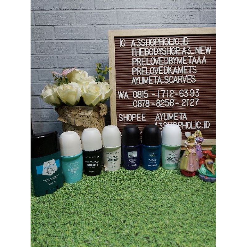 THE BODY SHOP DEODORAN / THE BODY SHOP ROLL ON WHITE MUSK / BLACK MUSK / ALOE / ACTIVIST