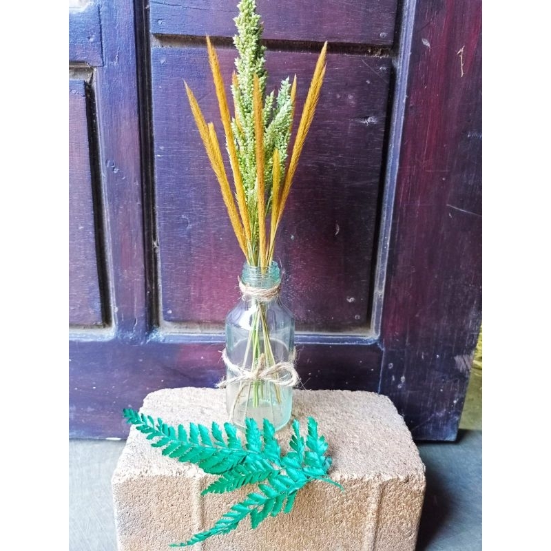 PAKET VAS BOTOL KACA+ BUNGA | TALI RAMI