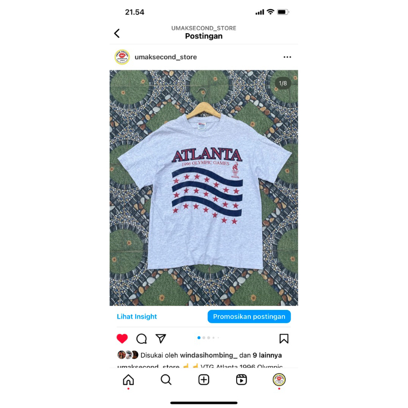 kaos altanta vintage 1996