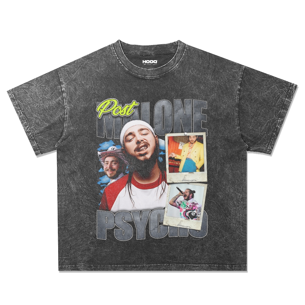 Post Malone T-shirt Psyco Oversize Stone Wash
