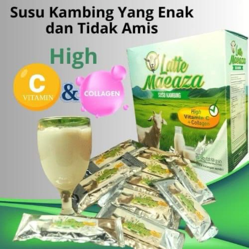 

Susu Kambing Latte Maeaza Highh Vitamin C + Collagen