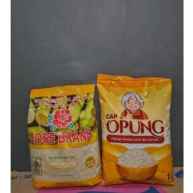 

2Kg Beras Opung + 1Kg Gula RoseBrand Kuning