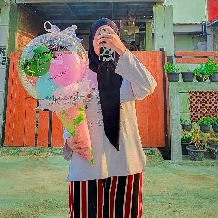 BUKET ice balon / buket balon bobo pvc / buket balon transparan / bucket ice balloon / bunga balon /