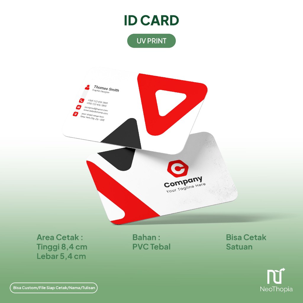 

Cetak ID Card Cetak Print UV Plastic PVC Kartu Member ID Card Express