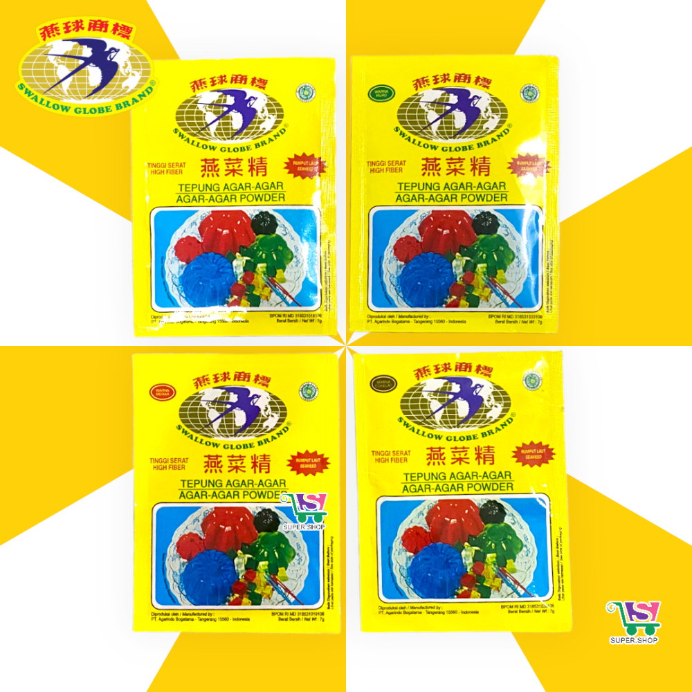 

Tepung Agar Agar SWALLOW Globe Brand Jelly