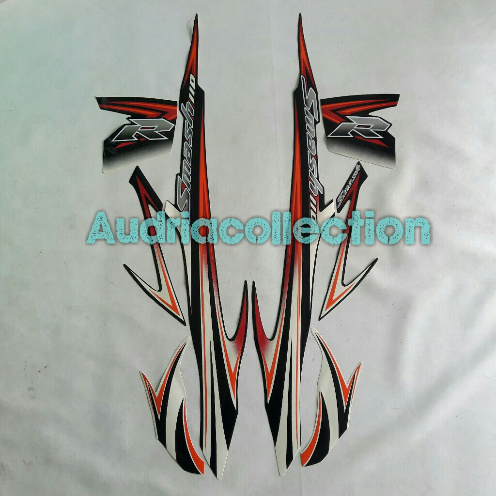 stiker motor Suzuki smash 110r 2008 hitam-putih
