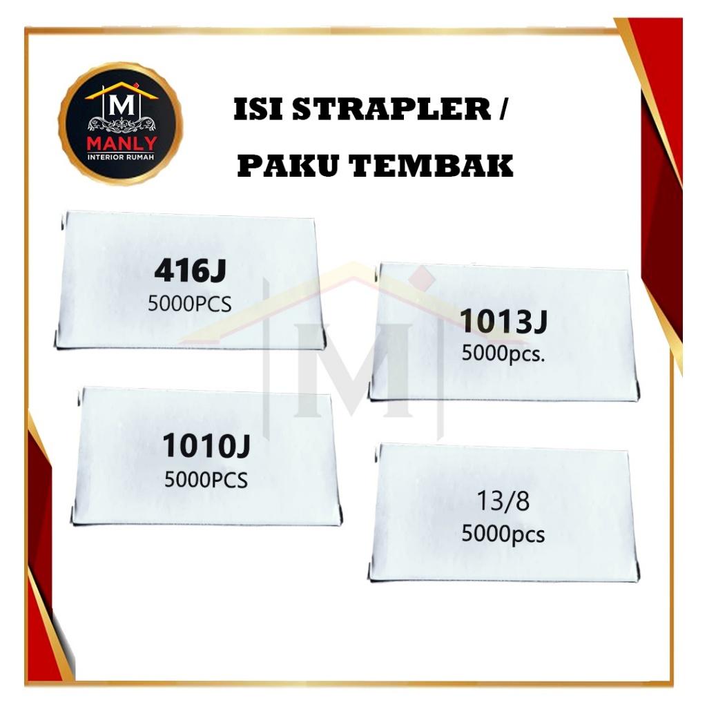

Air Stapler Gun 1013J Paku U isi 5000 pcs / Refill isi Staples 1013J