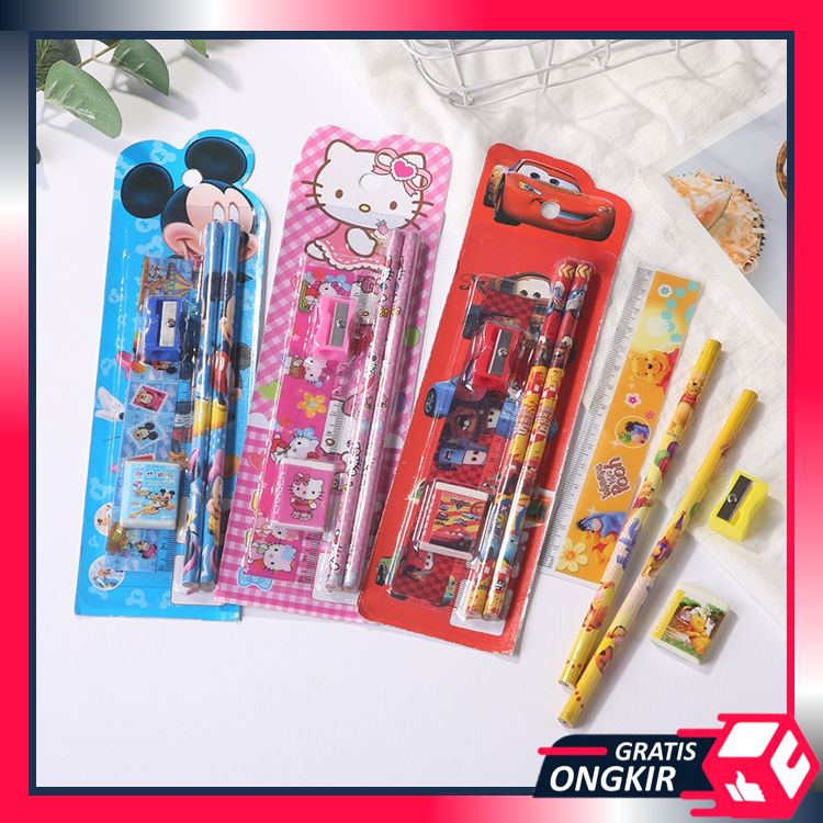 

Gratis Ongkir - S5686 Stationary Set 5 in 1 Karakter / Alat Tulis Sekolah / Paket Alat Tulis / Mini Stationary / Set Alat Tulis Pensil