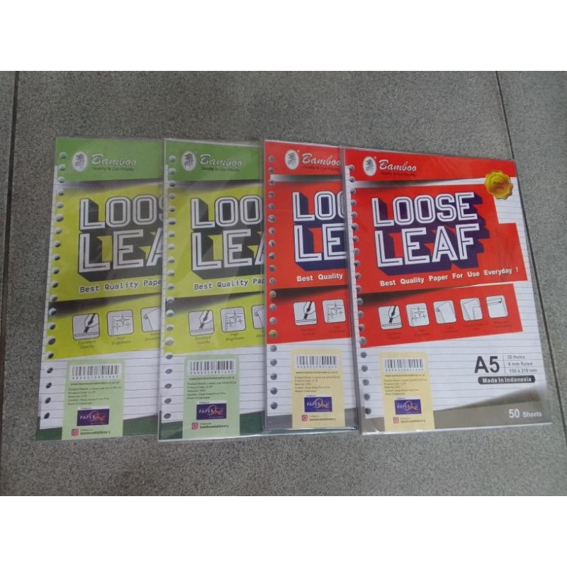 

LOOSE LEAF BAMBO/ISI MAP BINDER A5-50 LEMBAR BERGARIS