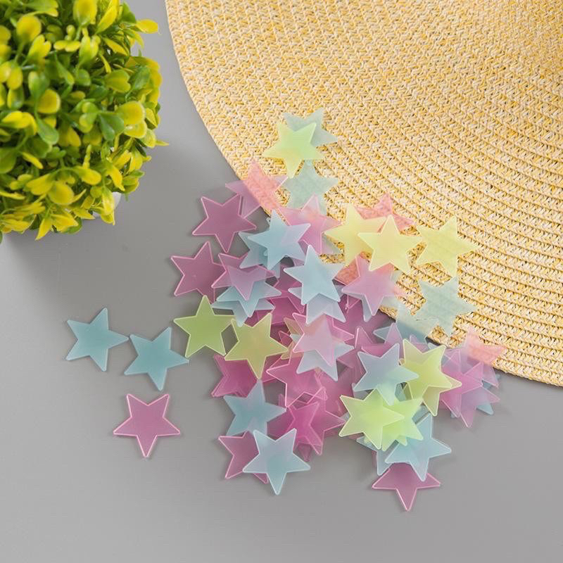 

100 Pcs - Stiker Bintang Glow In The Dark Star import