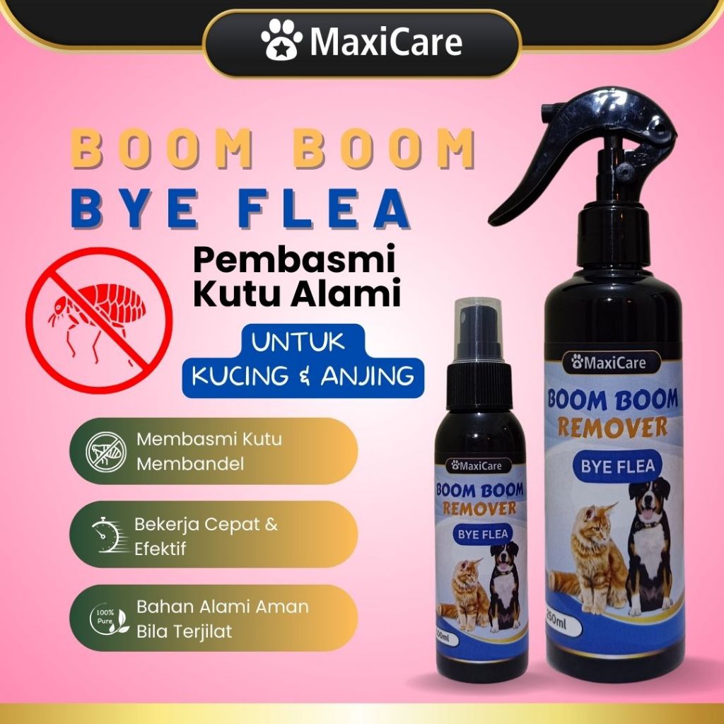 BOOM BOOM REMOVER BYE FLEA CLEVER SOLUTION OLIVECARE ROYALCARE MAXCAT BABAH CAT HOUSE Golden Paw Cat