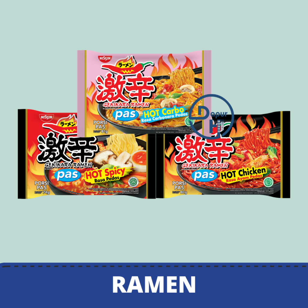 

NISSIN Gekikara Ramen PAS Hot Carbonara 81g | Hot Chicken Hot Mushroom