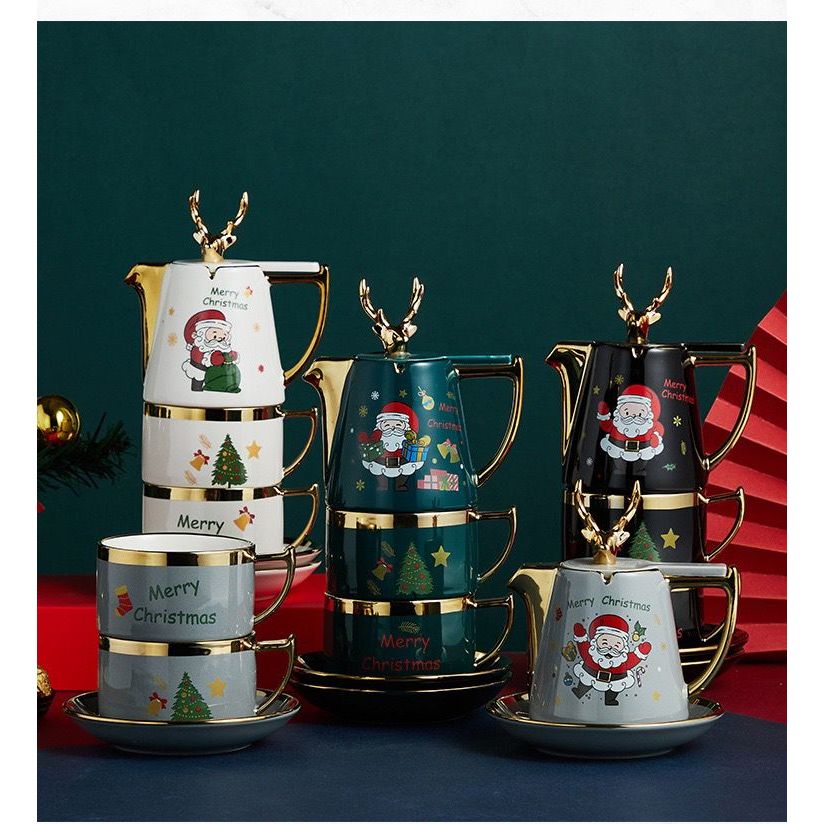 Hampers Natal Xmas Mug Teko Natal/GELAS CHRISTMAS SET PREMIUM /MUG XMAS SET/Christmas Gift/GELAS DEKORASI NATAL