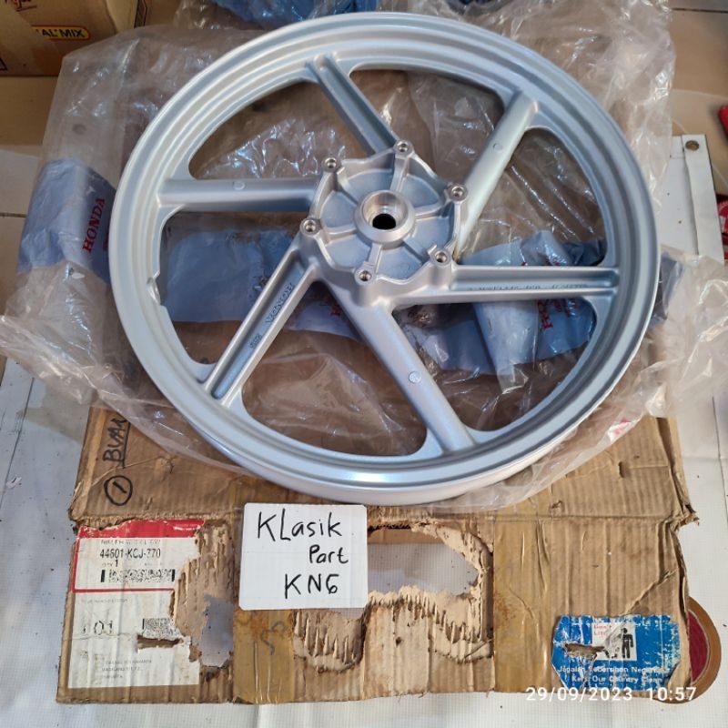 Velg velk roda depan honda tiger cw lama old tilam tilas kcj silver original AHM