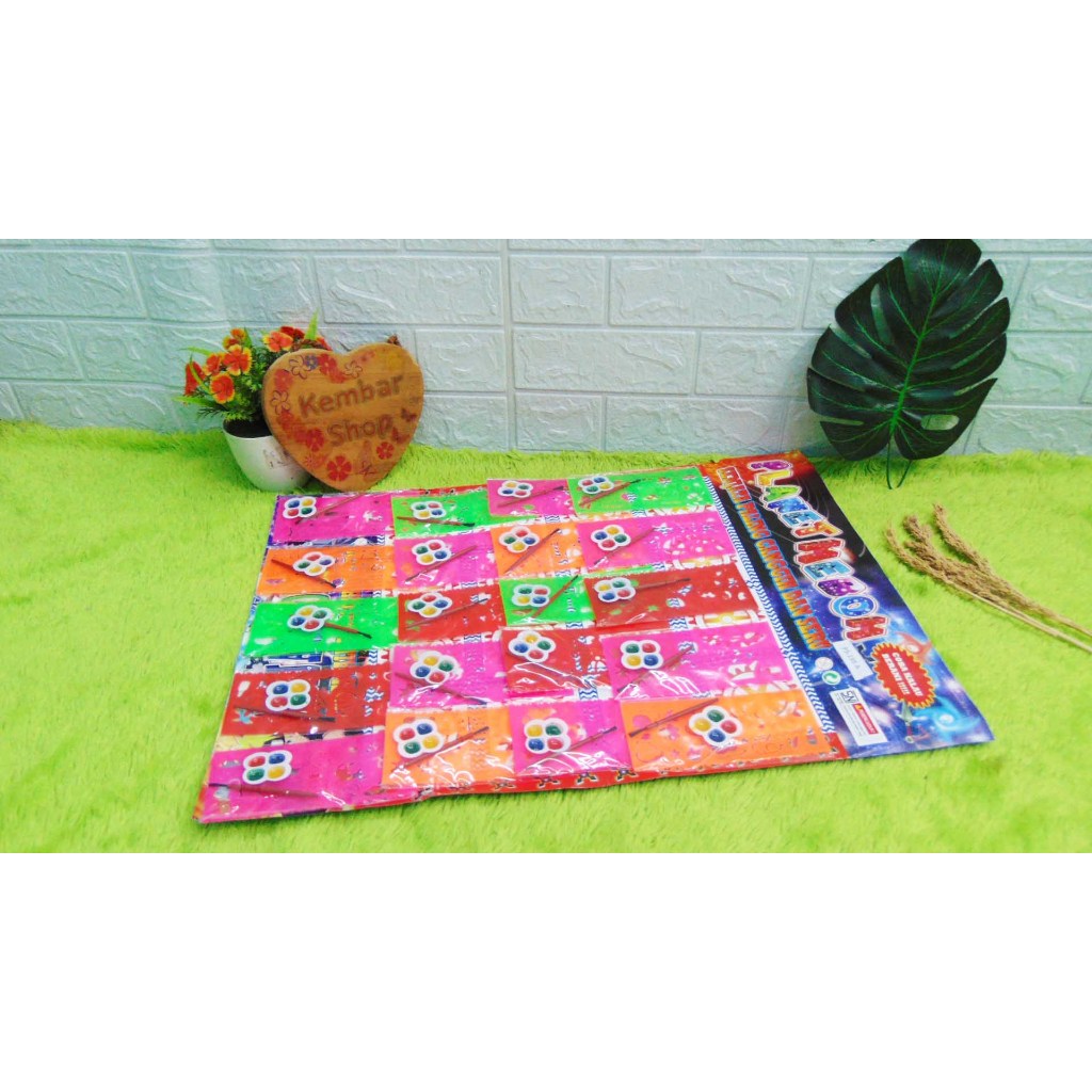 

CAT1 [BELI 5 GRATIS 1] Mainan Edukasi Anak Melukis Cat Air Plus Penggaris Pola Unik motif Random Murah Meriah