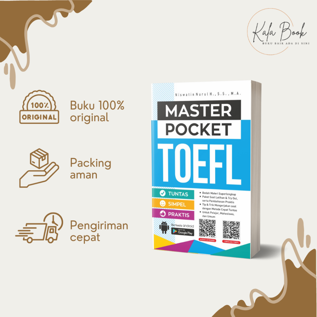 KAMUS : Master Pocket TOEFL / Buku TOEFL / Master TOEFL / Buku Bahasa Inggris / Buku Bahasa