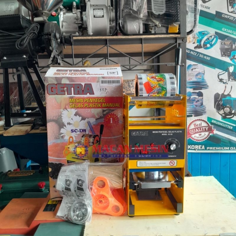 MESIN CUP SEALER GETRA/PRESS PENYEGEL GELAS PLASTIK SC-D8