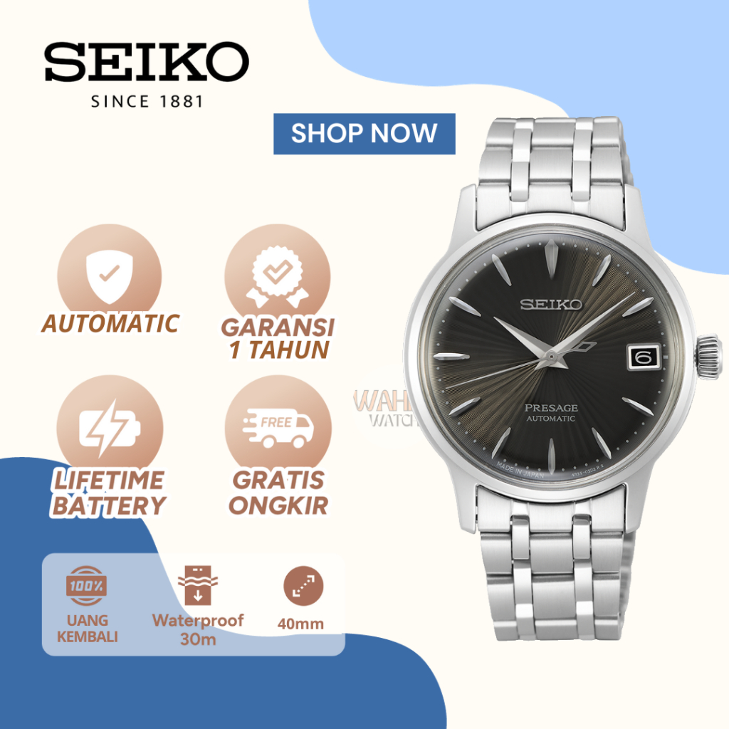 [COD] ✅ Jam Tangan Pria Seiko SRP837J1 Presage Espresso Martini Automatic