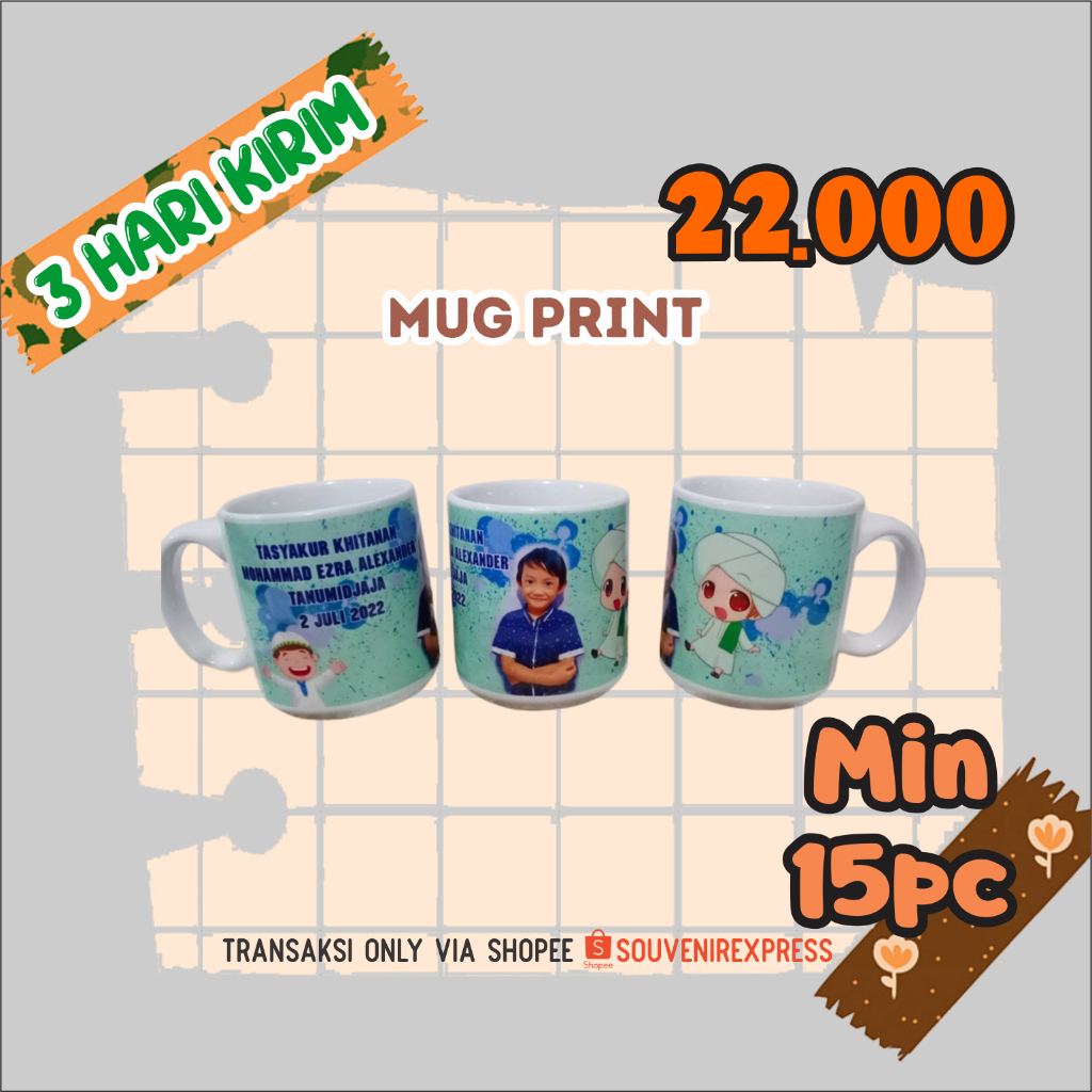 Souvenir mug /souvenir gelas custom / souvenir mug custom