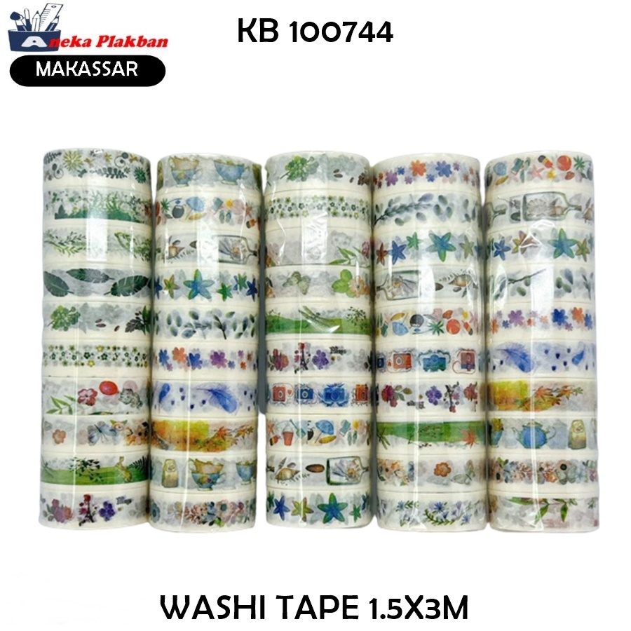 

[SLOP/10ROLL] WASHI TAPE 1.5CM X 3MTR