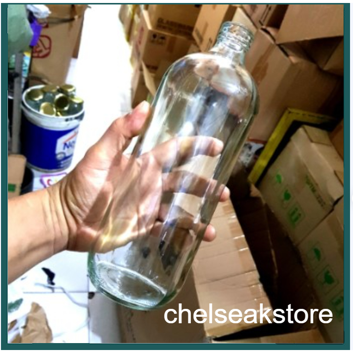Botol Kaca Beling 1 Liter + tutup