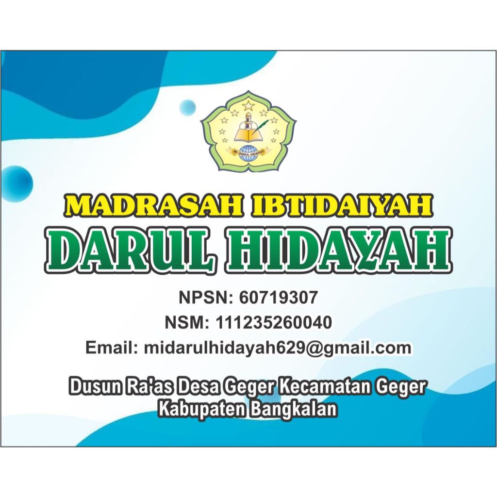 Banner Spanduk Plang Papan nama Sekolah SD Madrasah MI Custom