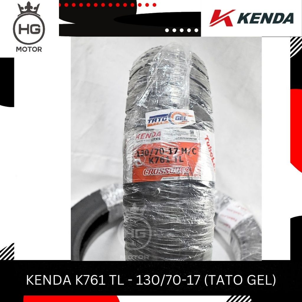 BAN KENDA TATO GEL ANTI BOCOR DUAL PURPOSE K761 130/70 RING 17 TUBELES