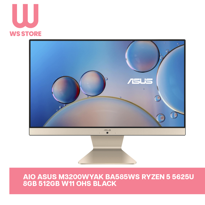 AIO ASUS M3200WYAK BA585WS Ryzen 5 5625U 8GB 512GB W11 OHS BLACK