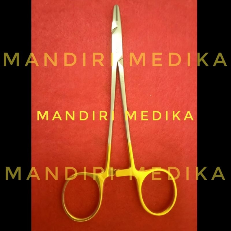 Derf Needle Holder TC Gold Tungsten Carbide Gold Handle 12.5cm