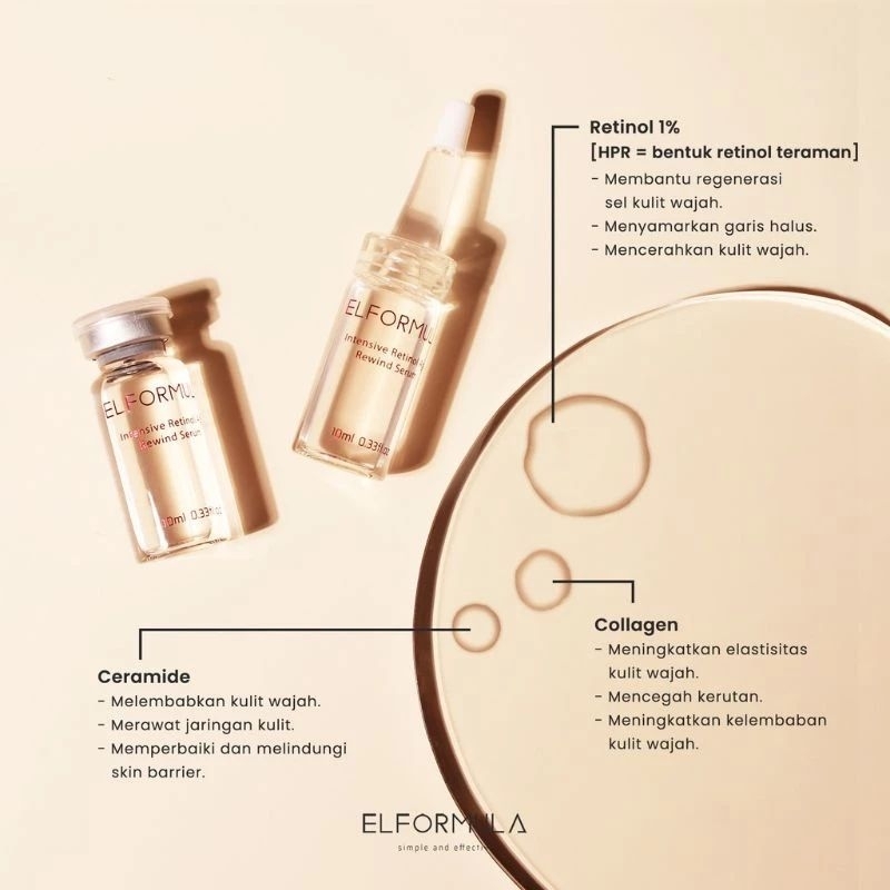 Elformula intensive retinol age rewind serum ( 1 box isi 4 )