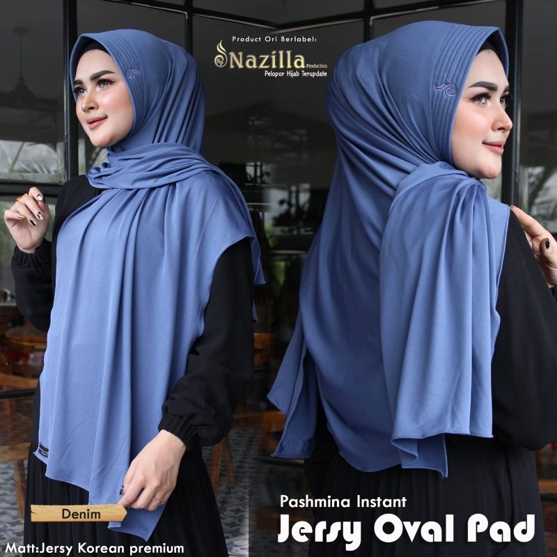 Pasmina Instan Jersey Oval Ped by Nazilla/bergo instan/pasmina oval/pasmina instan ped/pasmina jerse