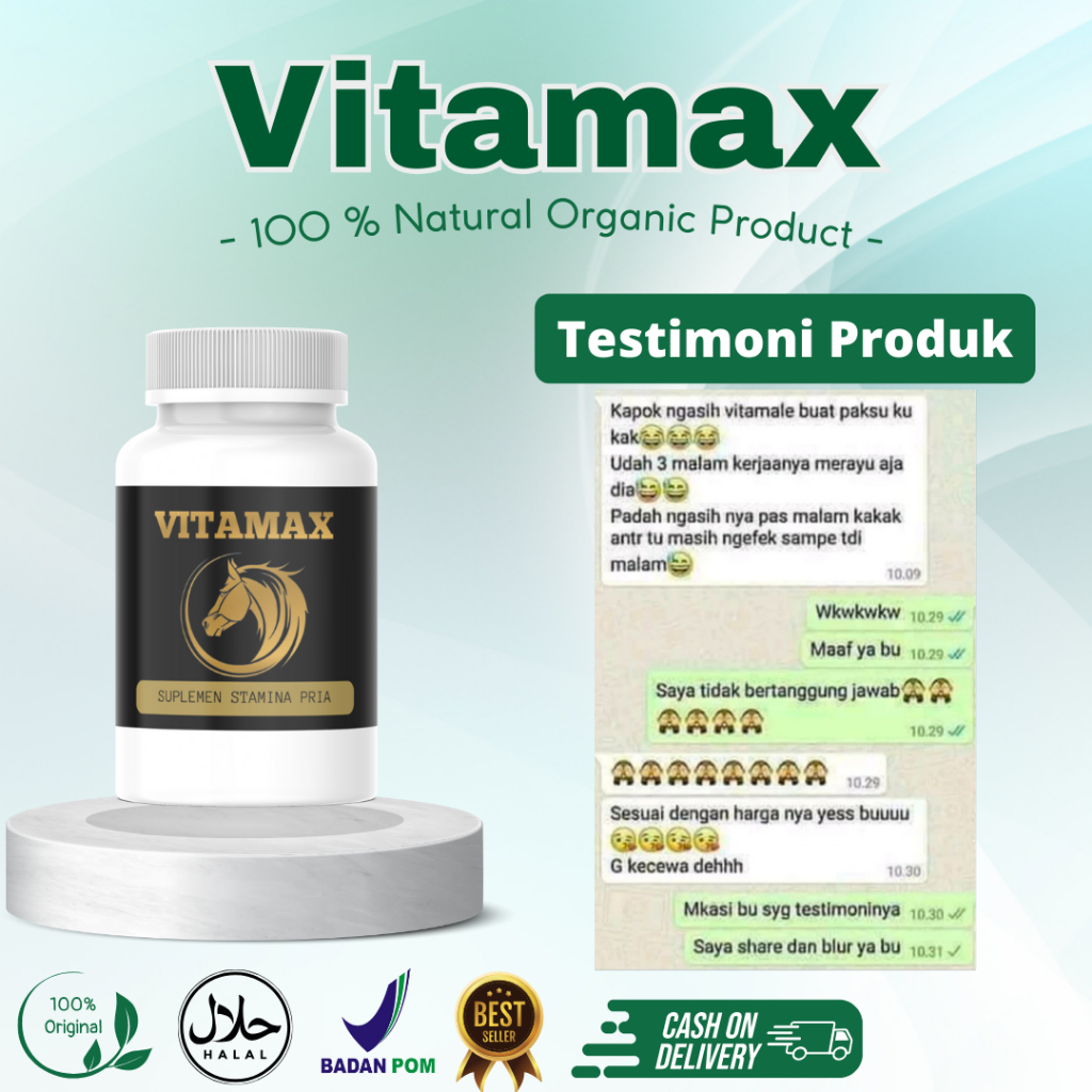 obat kuat pria Vitamax Asli isi 30 Kapsul Vitamale Suplemen Stamina Pria Tangguh -Suplemen Kesehatan