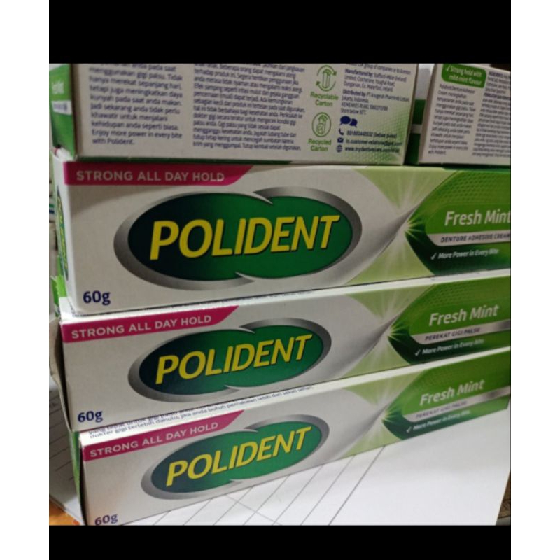 polident mint 60gr lem gigi palsu