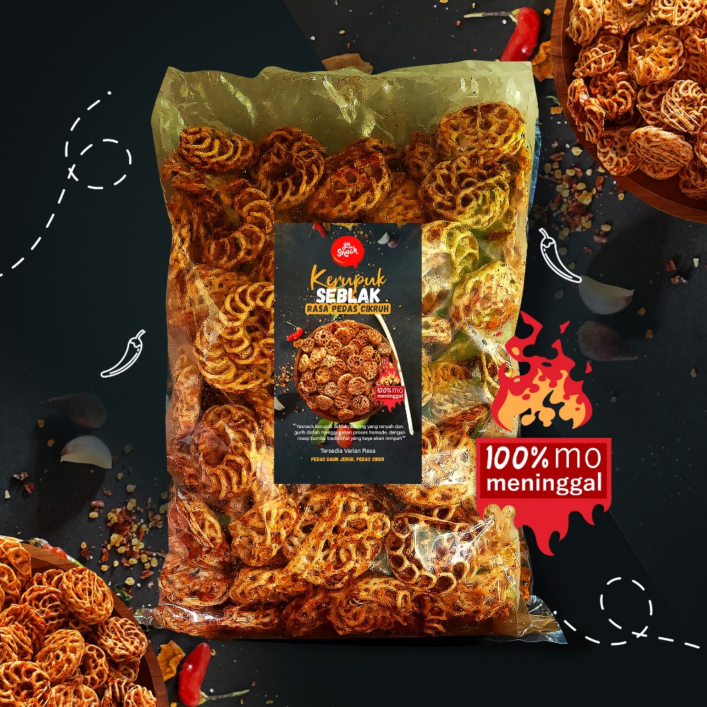 

Yasnack Kerupuk Seblak Rafael Pedas Cikruh Gurih 500 gr