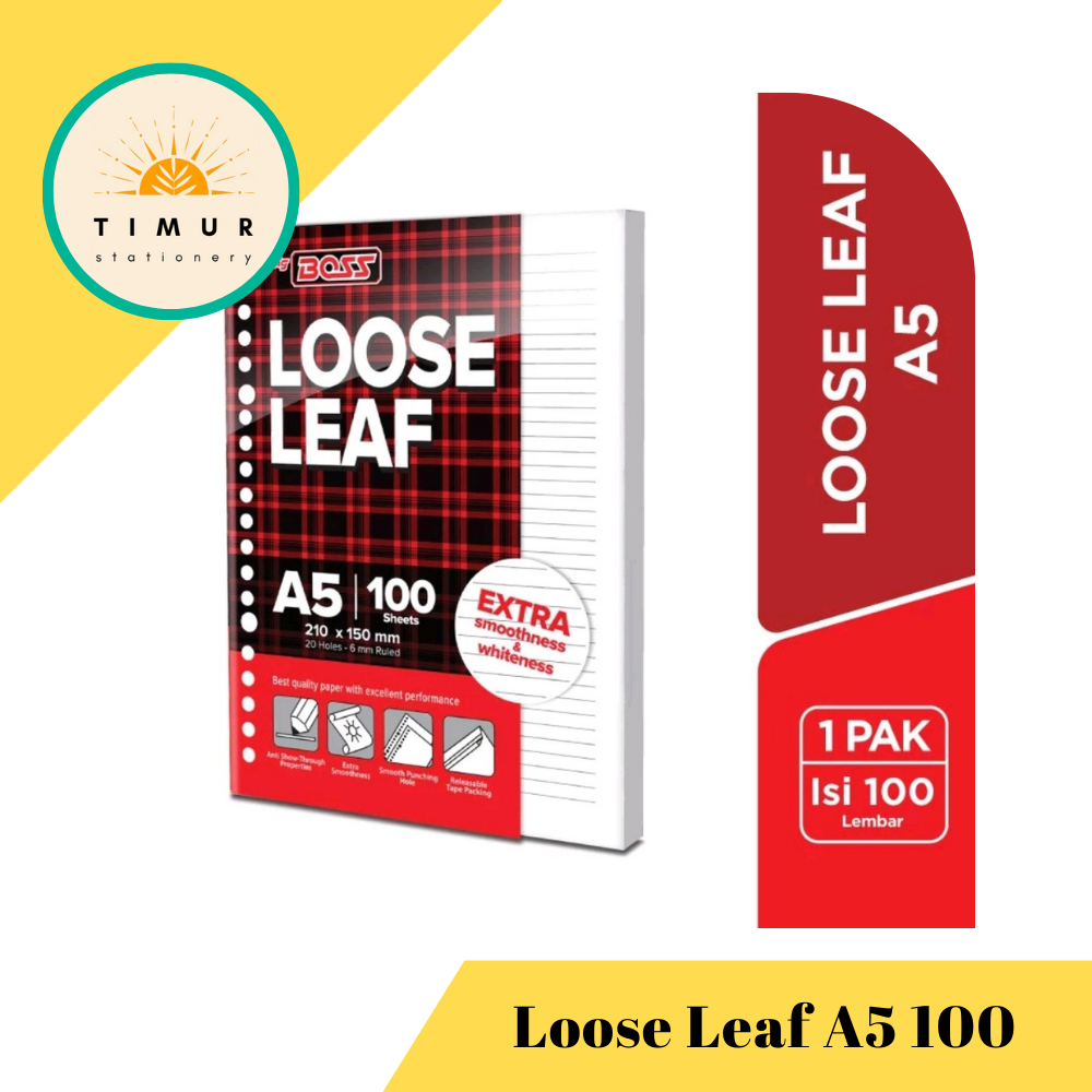 

Loose Leaf / Kertas File Binder A5 per Pak