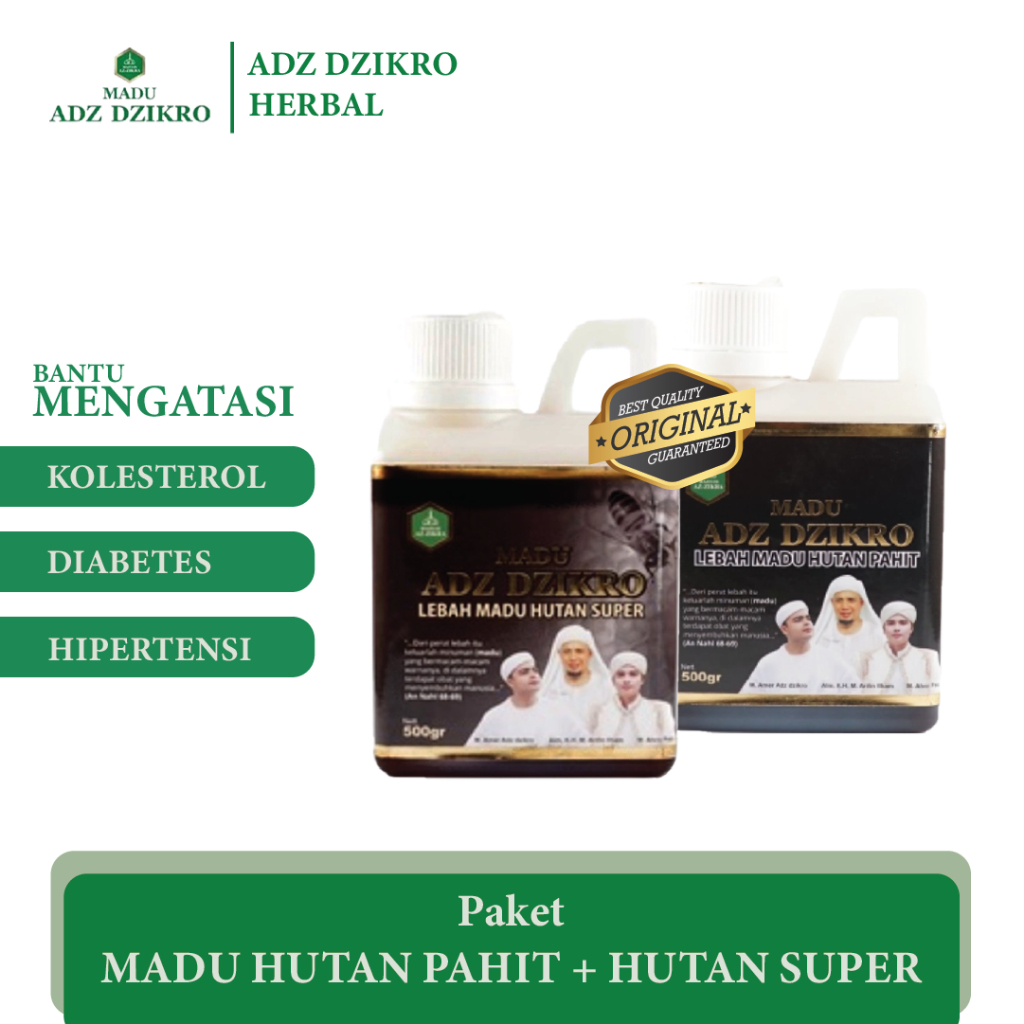 

Paket Sehat - Madu hutan Super dan Hutan Pahit ADZ DZIKRO