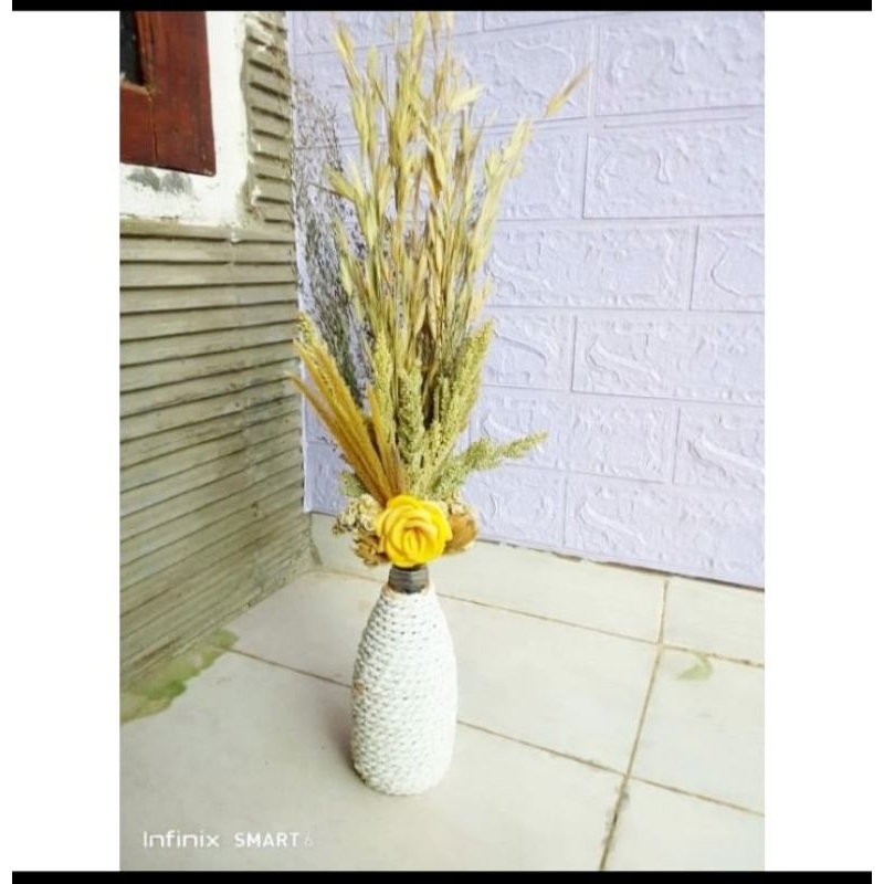 PAKET VAS BOTOL +BUNGA | HIASAN MEJA