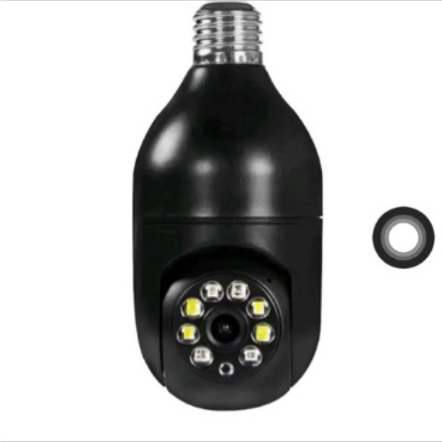 Smart Camera CCTV Wifi PTZ HITAM Bohlam 1080P V380 Pro/ Cctv Bohlam 360° V380