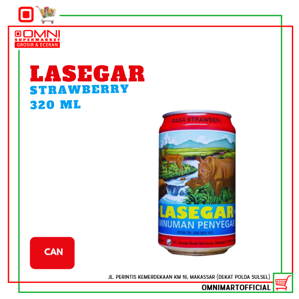 

Lasegar Strawberry Can Kaleng 320 Ml Larutan Penyegar