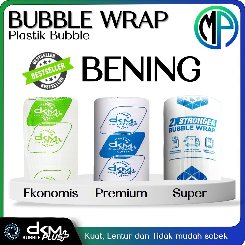 

IK6 Plastik Bubble Wrap DKM Roll 30cm x 50meter Bening Putih / Hitam Ekonomis Tebal Merek DKMPlus