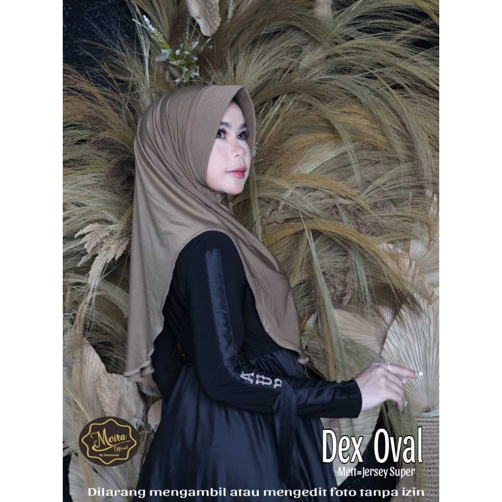 [318 Dex Oval Moira] jilbab instan soft pad antem dex oval original moira bunyamin doi