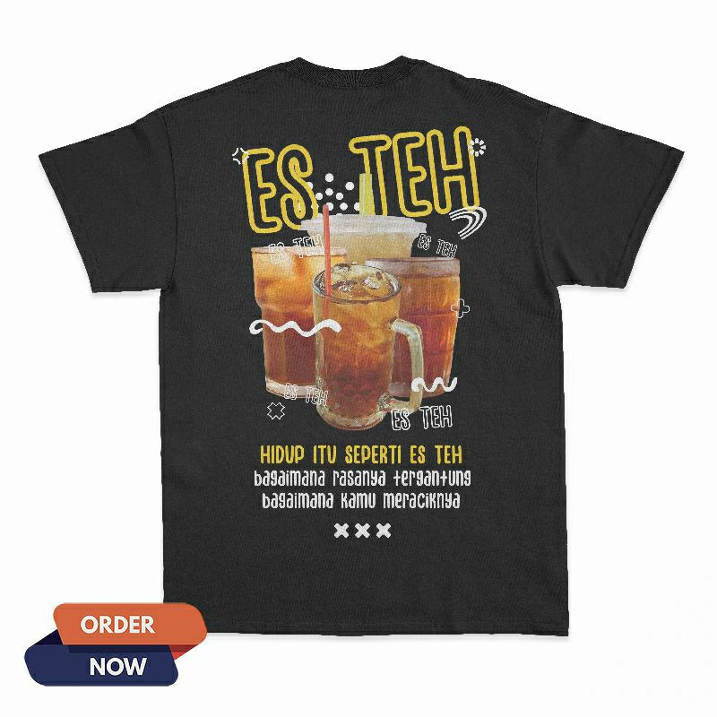 KAOS FILOSOFI ES TEH / BAJU DISTRO PRIA WANITA / ANGKRINGAN / T-SHIRT ATASAN