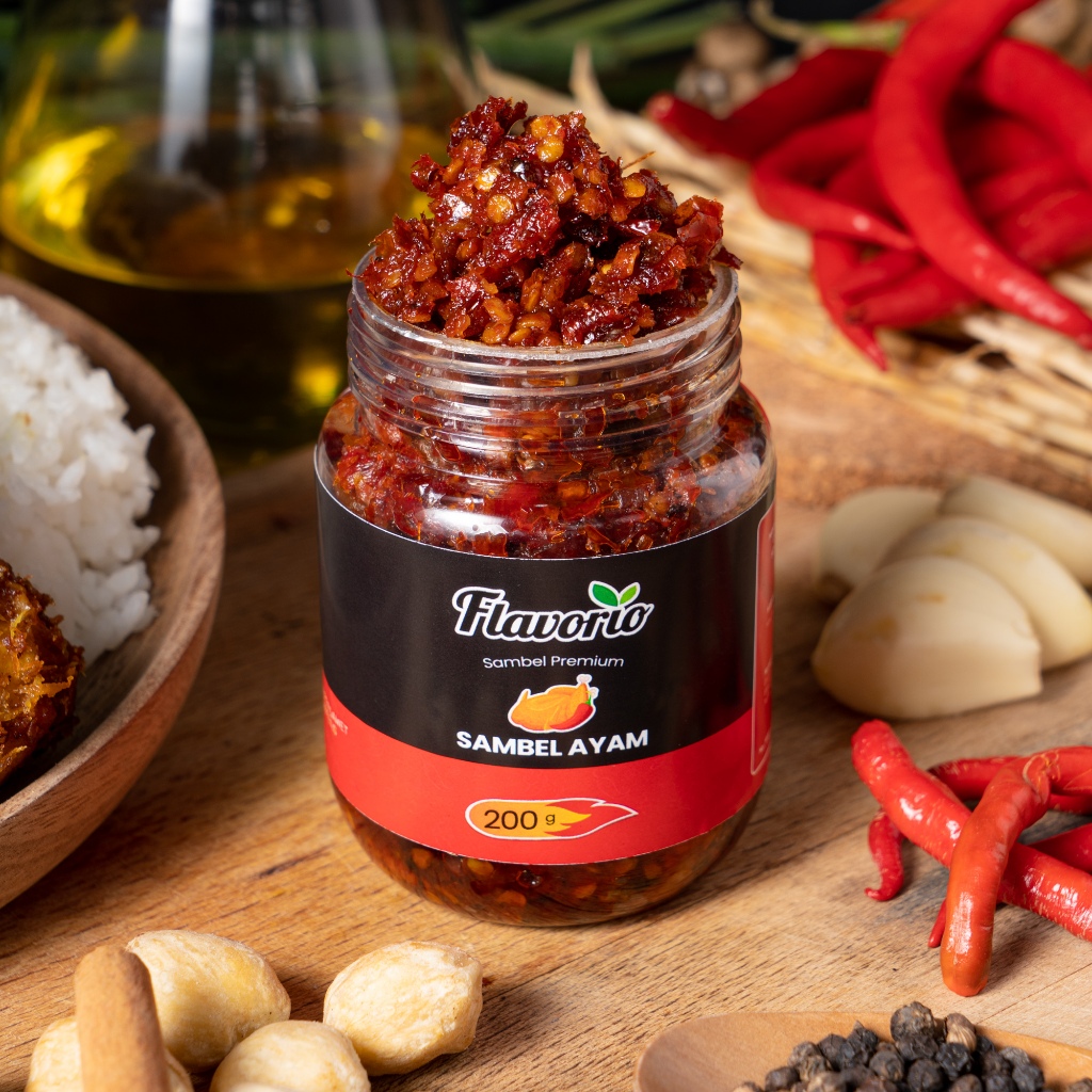 

Sambal Ayam Suwir Sambel FLAVORIO isi 200 gram