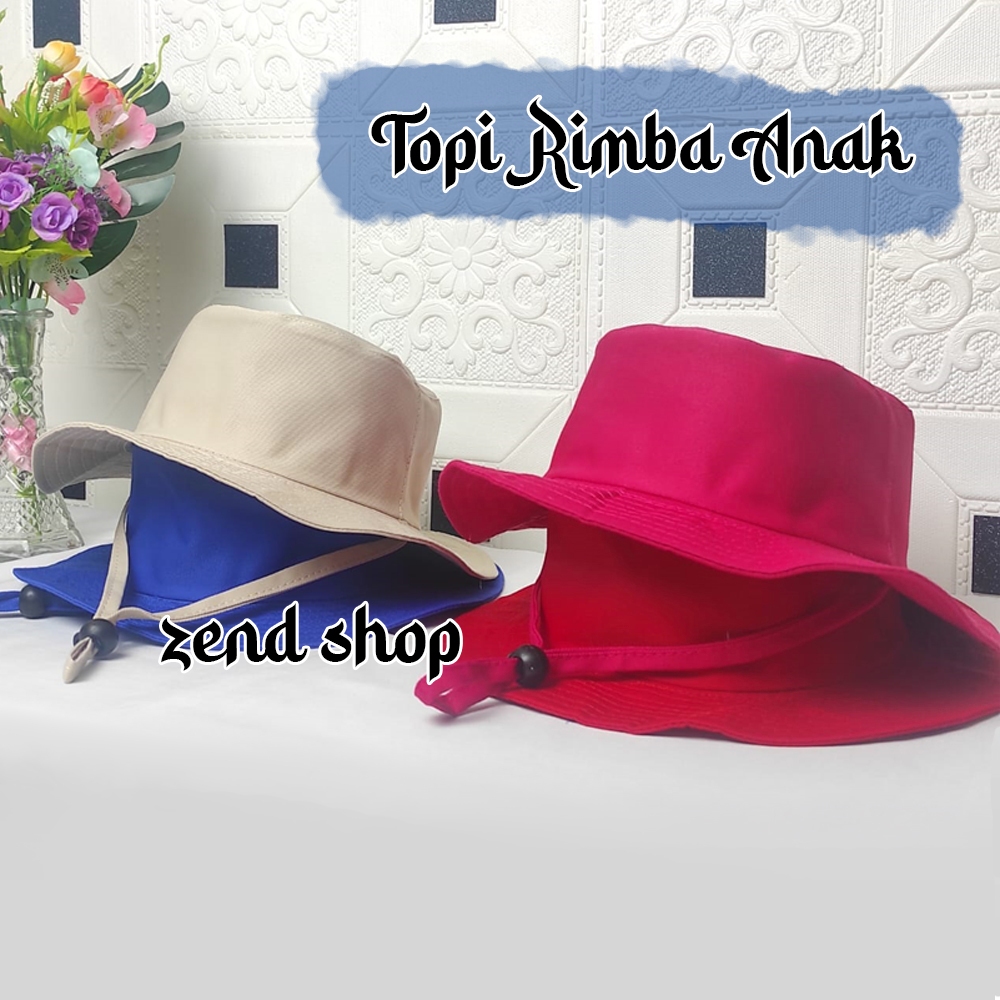 Topi Rimba Anak Usia 2-8 Tahun  Topi Rimba Anak Laki Laki dan Perempuan Topi Rimba Polos Anak