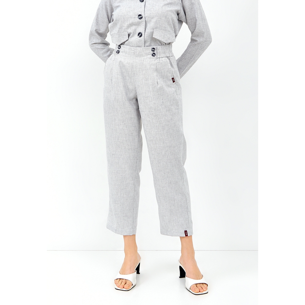 AKO Celana Panjang Grey Check  | 16-4006