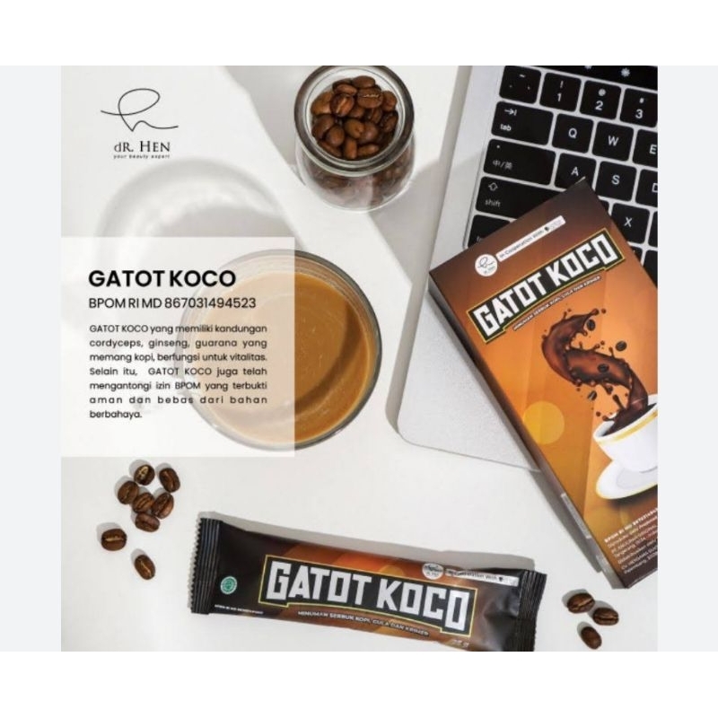 

Dr Hen - Kopi Gatot Koco 1 Box ( 5 Sachet ) - Original Kopi Gatot Koco By Dr Richard Lee