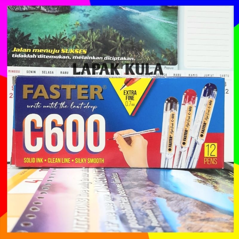 

FASTER Pulpen Faster C600 Extra Fine 0.7mm 1pak isi 12 pcs