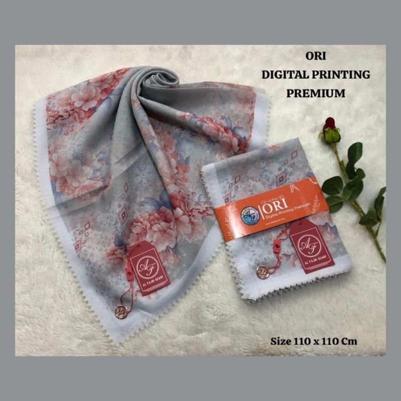 Al- Fajri ORI Scraf Segi Empat - Jilbab Segi Empat Voal LaserCut