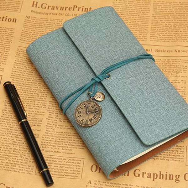 

termasuk isi kertas refill 80 lembar Binder A6 vintage retro time trifold binder lipat diy